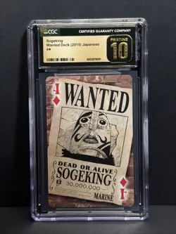 2012 ONE PIECE WANTED DECK FOUR OF DIAMONDS - SOGEKING JAPAN CGC 10 PRISTINE - Image 4