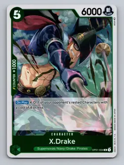 X.Drake (054) OP01-054 Romance Dawn Rare Foil Near Mint - Pre-Errata - Image 1
