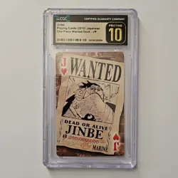 2012 ONE PIECE WANTED DECK JAPANESE #J JINBE CGC 10 PRISTINE - Image 1