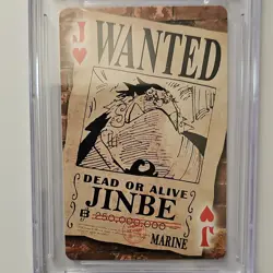 2012 ONE PIECE WANTED DECK JAPANESE #J JINBE CGC 10 PRISTINE - Image 2