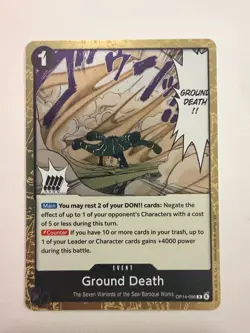 Ground Death OP14-096 One Piece The Azure Sea's Seven Foil Rare - Image 1