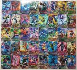 Lot of 40 Japanese Kamen Rider Battle: Ganbarizing Rare Card Set - Image 1