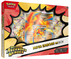Pokemon TCG Mega Evolution Ascended Heroes Mega Emboar ex Box Sealed - Image 1