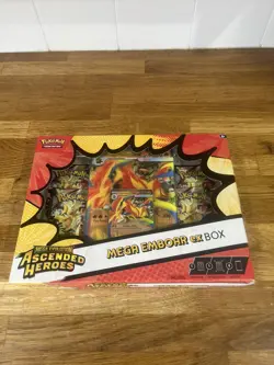 Pokemon TCG Mega Evolution Ascended Heroes ex Box Emboar - Sealed - Image 1