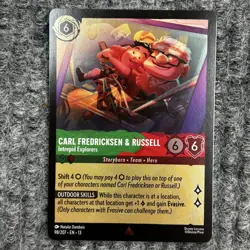 Disney Lorcana Attack of the Vine Carl Fredricksen & Russell 98/207 Foil Rare NM - Image 1