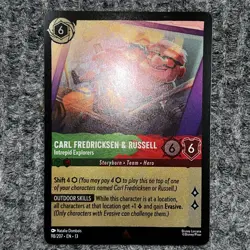 Disney Lorcana Attack of the Vine Carl Fredricksen & Russell 98/207 Foil Rare NM - Image 2