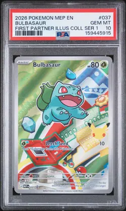 2026 POKEMON MEP EN-ME BLACK STAR PROMO #037 BULBASAUR PSA 10 - Image 1