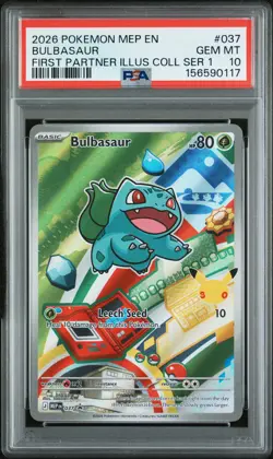 2026 POKEMON MEP EN-ME BLACK STAR PROMO #037 BULBASAUR PSA 10 - Image 1