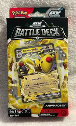 Pokemon TCG Ampharos ex Battle Deck, 60 Cards, Level 1, New Sealed Box - Image 1