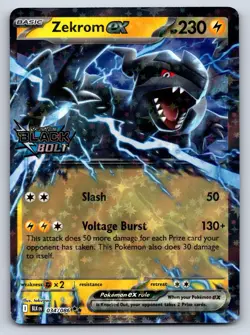 Zekrom ex (Black Bolt Stamped) 034/086 Holo Cards & Products Pokemon NM - Image 1