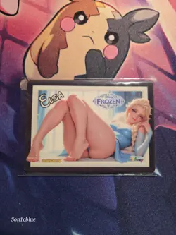 Elsa Frozen Custom Glow Waifu Card Feet Fan Art - Image 1