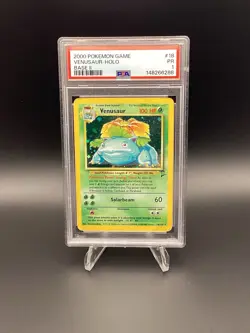 Pokemon TCG Venusaur Base Set 2 Holo Card 18/130 PSA 1 - Image 1