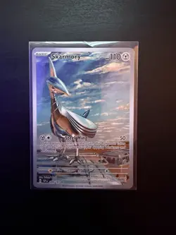 Pokemon TCG Skarmory 209/191 SV08: Surging Sparks Illustration Rare Holo Card - Image 1