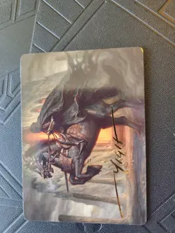 Nazgul Art Card (Gold-Stamped Signature) Art Series LOTR Magic The Gathering NM - Image 1