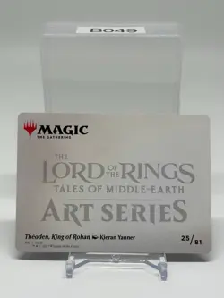 MTG Lord Of The Rings Gold Stamped Art Series Theodin, King Of Rohan 25/81 - Image 2