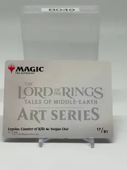 MTG Lord Of The Rings Gold Stamped Art Series Legolas, Counter Of Kills 17/81 - Image 2