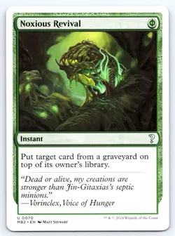Noxious Revival White Border #70 MB2 Mystery Booster 2 Non-Foil MTG NM - Image 1
