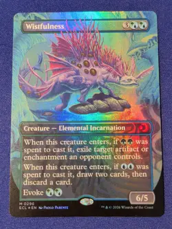 Wistfulness #296 Foil Mythic (Borderless) Lorwyn Eclipsed Magic The Gathering - Image 1