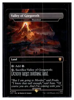 MTG Lord of the Rings Commander #376 Valley of Gorgoroth Mythic Rare (B) - Image 1