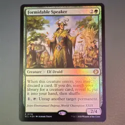 Magic: The Gathering Formidable Speaker Lorwyn Eclipsed Rare Foil 0176 Elf Druid - Image 1