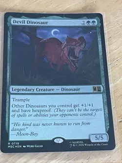Devil Dinosaur Commander: Marvel Super Heroes Foil. # 0719 Rare - Image 1