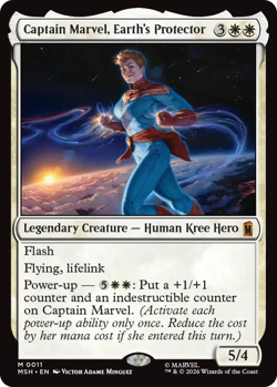 MTG Magic 1x Captain Marvel, Earth's Protector (M/NM) Marvel Super Heroes - Image 1