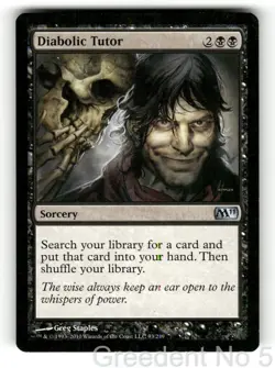 Diabolic Tutor 93 Uncommon Magic 2011 (M11) Magic: The Gathering Lightly Played - Image 1