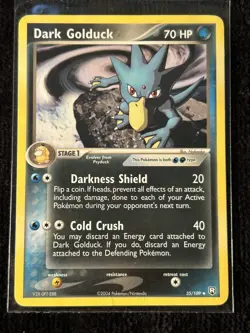 Pokemon Card EX Team Rocket Returns Dark Golduck 35/109 LP - Image 1