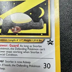 The Pokemon Company Snorlax 49/53 Wotc Promo English Regular DAMAGED - Image 5
