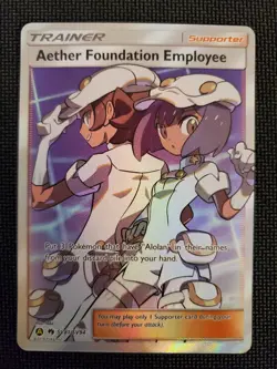 Pokemon Aether Foundation Employee Hidden Fates SV81/SV94 NM - Image 1