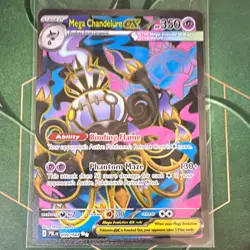 Mega Chandelure EX 099/084 Pitch Black Full Art Holo Mint - Image 1