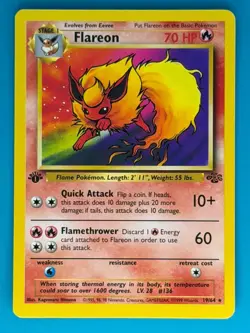 Pokemon - Flareon [1st Edition] (19/64) (Jungle Set) *Near Mint - NM* - Image 1