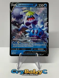 Pokemon Crabominable V 076/264 Fusion Strike Sword & Shield ULTRA RARE - Image 1
