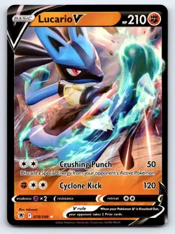 Lucario V 078/189 Holo V Rare Astral Radiance Pokemon Near Mint - Image 1