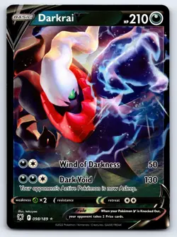 Darkrai V 098/189 Holo V Rare Astral Radiance Pokemon Near Mint - Image 1