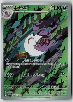 Arbok 176/162 Illustration Rare Temporal Forces Pokemon NM - Image 1