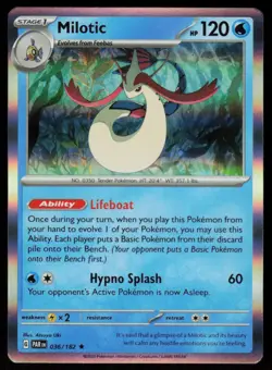 Milotic 036/182 Rare Paradox Rift Pokemon Holo Near Mint - Image 1