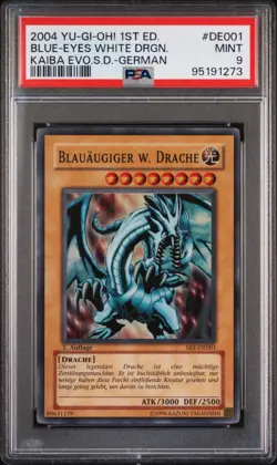 Yugioh Blauaugiger Weißer Drache SKE-DE001 Super Rare 1. Auflage PSA 9 - Image 1