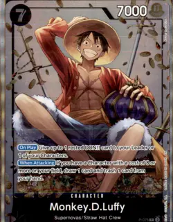 One Piece Promotion Cards #P-075 Monkey.D.Luffy (Tin Pack Set Vol. 2) - Image 1
