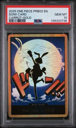 2025 ONE PIECE PRB02 EN CARROT GOLD DON PSA 10 GEM MINT - Image 1