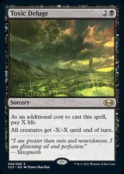 Toxic Deluge -Foil Near Mint MTG Commander Collection: Black - Image 1