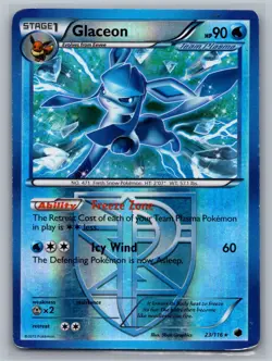 Glaceon (Team Plasma) Plasma Freeze #23/116 Rare,Reverse Holo Pokemon Card - Image 1