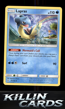 Lapras 36/236 Pokemon Uncommon SM - Unified Minds Card NM - Image 1