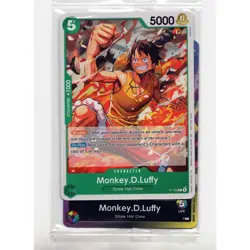One Piece Card Game Monkey D. Luffy P-135 Promo & Rainbow Luffy Leader SEALED - Image 1