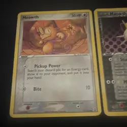 Pokemon TCG Meowth & Rocket's Meowth 2-Card Lot EX Sets 77/113 41/109 - Image 2