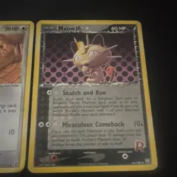 Pokemon TCG Meowth & Rocket's Meowth 2-Card Lot EX Sets 77/113 41/109 - Image 3