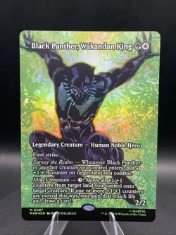 MTG Black Panther, Wakandan King Borderless Non Foil MSH - Image 1