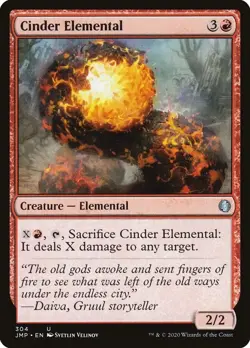 Cinder Elemental 304 Uncommon Jumpstart Magic: The Gathering Near Mint - Image 1