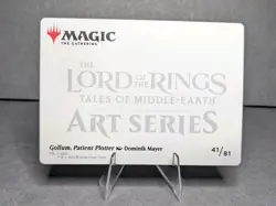 MTG Lord Of The Rings Gold Stamped Art Series Gollum, Patient Plotter 41/81 - Image 2