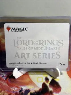 MTG Lord Of The Rings Gold Stamped Art Series Aragon And Arwen Wed 33/81 - Image 2